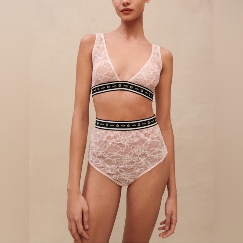 Maje Blush Lace Intimates Set 1 small - Picture 2 of 5